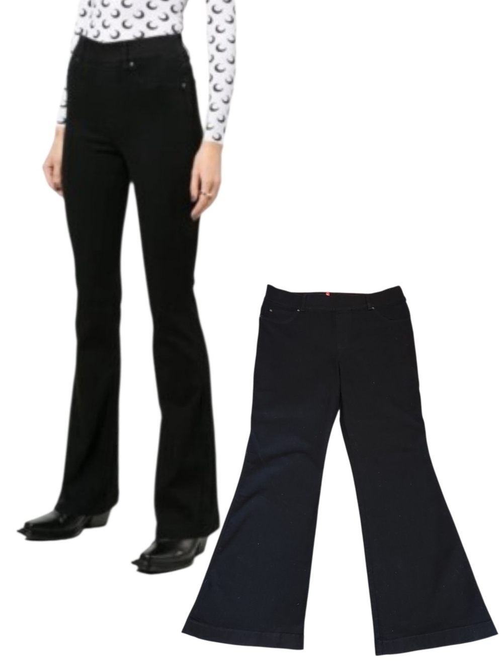 Spanx Spanxshape Everywhere Pull On Tummy Control High Waist Flare Jeans Sz 1X